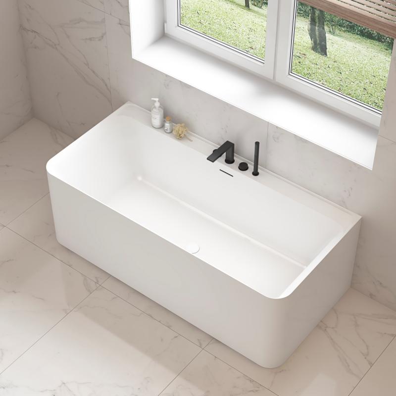 Ванна акриловая Vincea VBT-702-1700, 1700*800*585, цвет белый, щелевой перелив, слив белый