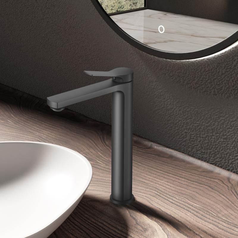 Смеситель для раковины Arco VBF-4AR02GM, вороненая сталь Vincea