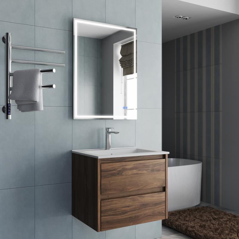 База под раковину Gio 600 подвесная, 2 выкатных ящика soft-close, C.Oak Vincea