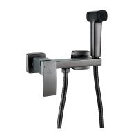 Гигиенический душ со смесителем Rose R1505T-1, оружейная сталь фото в интернет-магазине Русалия