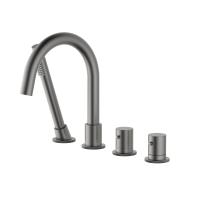 Смеситель для ванны с душем, врезной с термостатом Timo Saona черное золото (2330/18Y) фото в интернет-магазине Русалия