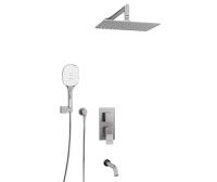 A171619 Встраиваемый комплект для ванны с верхней душевой насадкой, лейкой и изливом Wasserkraft фото в интернет-магазине Русалия