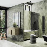 Шторка для ванны складная 4 секции 1400*980 Стекло 6 мм Графит MGV-588-6 MaybahGlass фото в интернет-магазине Русалия