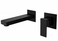 Смеситель ABBER Daheim AF8212B для раковины скрытого монтажа, черный матовый фото в интернет-магазине Русалия