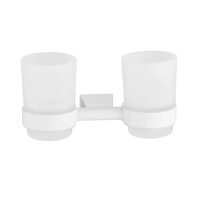 Стакан для ванной комнаты двойной Shevanik SG5722C, белый фото в интернет-магазине Русалия