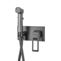 Гигиенический душ со смесителем Shevanik S6805T, оружейная сталь фото в интернет-магазине Русалия