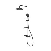 Смеситель термостатический для душа со стойкой и тропической лейкой Milardo Ideal Spa (ILSBLTHM89) фото в интернет-магазине Русалия
