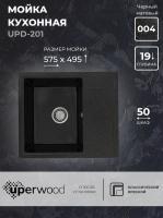 Кухонная мойка из искусственного камня Uperwood ECON UPD-201-004, прямоугольная, черная матовая 4910201238 фото в интернет-магазине Русалия