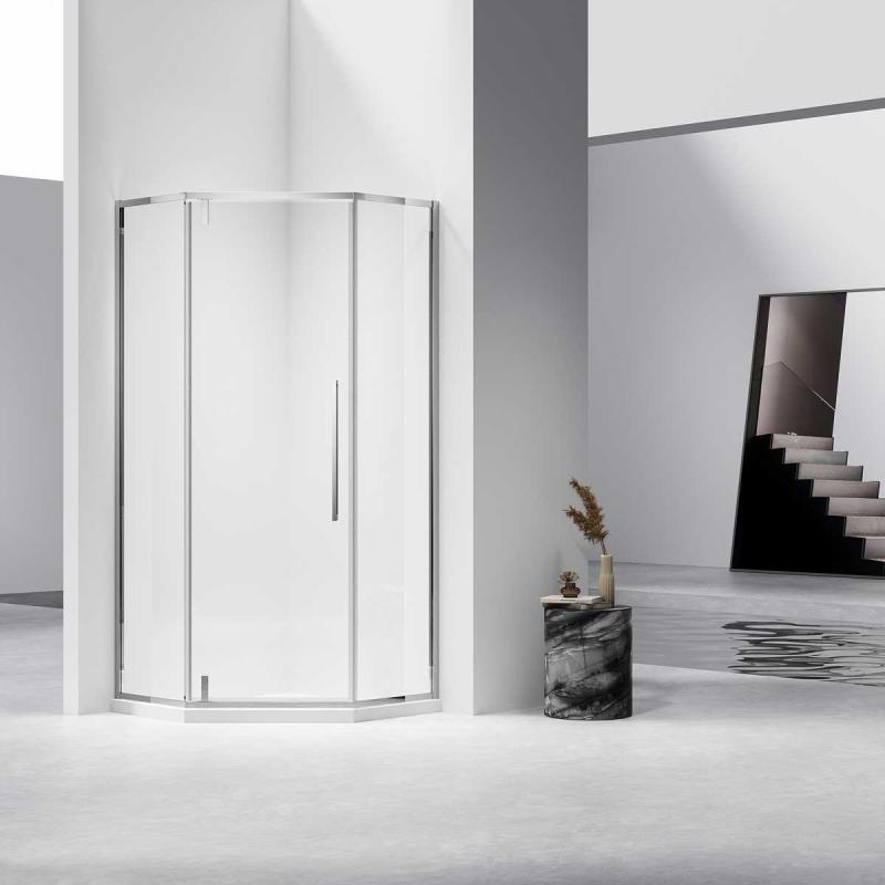 Душевой уголок Slim-N VSP-4SN100CL, 1000*1000, хром, стекло прозрачное Vincea