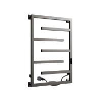 Полотенцесушитель электрический Delos (electro) 80/50 (таймер, скр.монтаж, унив.подкл.R/L, Gun Metal) INDIGO  DGD80-50GNSRt фото в интернет-магазине Русалия