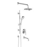 947540000 Apollo встраиваемая душевая система с ванно-душевым смесителем и изливом, хром Damixa фото в интернет-магазине Русалия