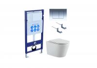 Set AQUATEK ВЕГА (рама AQUATEK Standard INS-0000012 с звукоиз.прокладкой+крепеж KKI-0000002+кнопкаKDI-0000010+унитаз ВЕГА AQ1905-00 с крышкой-сиденьем soft-close) фото в интернет-магазине Русалия