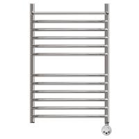 Полотенцесушитель электрический Point Альфа PN05158SPE П11 500x800 с полкой левый/правый, хром фото в интернет-магазине Русалия