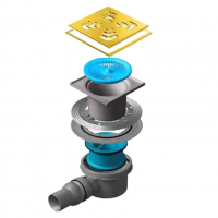 Точечный трап Pestan Confluo Standard 15х15 Square Gold (13000136) фото в интернет-магазине Русалия