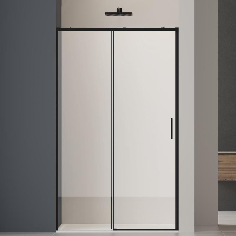 Душевая дверь Soft 2 VDS-3SO2110CLB, 1100, черный, стекло прозрачное Vincea