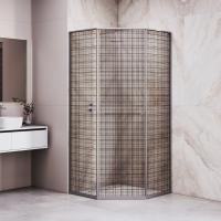 Душевой уголок RGW SV-82Gr "R" 800x1200, профиль серый, стекло черная вуаль фото в интернет-магазине Русалия