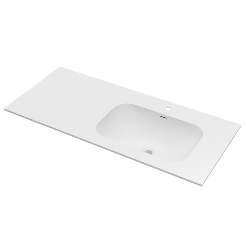 Раковина Elise VCB-4EL120MW-R, Corian правая, цвет белый матовый Vincea