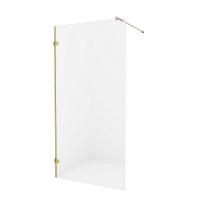 Душевое ограждение NEW TRENDY AVEXA GOLD BRUSHED 140x200 EXK-7009 (брашированное золото) фото в интернет-магазине Русалия