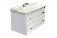 COMFORTY. Тумба-умывальник "Феррара-100" белый глянец с раковиной 50110 фото в интернет-магазине Русалия
