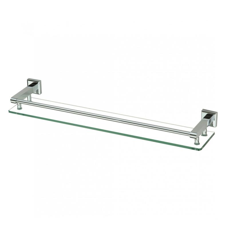 Полка стеклянная Savol S-609591, хром