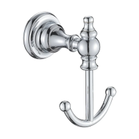 Крючок для ванной комнаты двойной Rose RG1121, хром фото в интернет-магазине Русалия