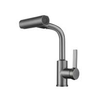 Смеситель для кухни с поворотной лейкой RUSH Tinos (TI3732-17Grey) фото в интернет-магазине Русалия