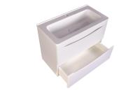Тумба с раковиной Бергамо Мини 70 подвесная, Люкс антискрейч белый Style Line фото в интернет-магазине Русалия