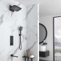 Душевой комплект VSFW-433TI4MB встраиваемый, термостатический, трехрежимный, черный Vincea фото в интернет-магазине Русалия