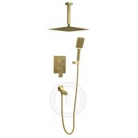 Душевая система встраиваемая FILARETE Waterfall FL1012MG, матовое золото фото в интернет-магазине Русалия