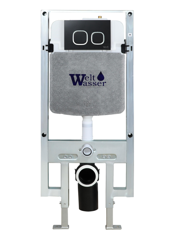 AMBERG 497 ST BL Инсталляция для унитаза. Черная кнопка WeltWasser