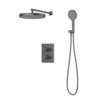 Душевая система IDDIS Duna с тропическим и ручным душем, с термостатом, графит матовый (DUNGM0Ti67) фото в интернет-магазине Русалия