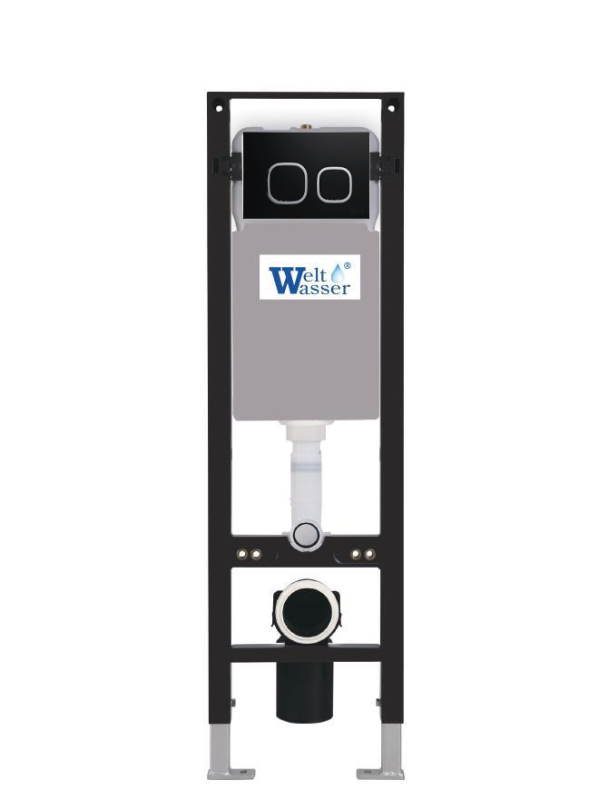 AMBERG 350 BL Инсталляция для унитаза. Черная кнопка WeltWasser