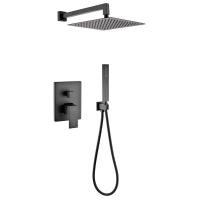 Душевая система встраиваемая (без излива) Grocenberg GB5089BL-3, черный фото в интернет-магазине Русалия