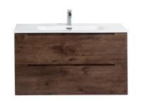 ETNA База под раковину подвесная с двумя выкатными ящиками, с доводчиками, Rovere Moro, 800x455x500, ETNA-800-2C-SO-RW-P Belbagno фото в интернет-магазине Русалия