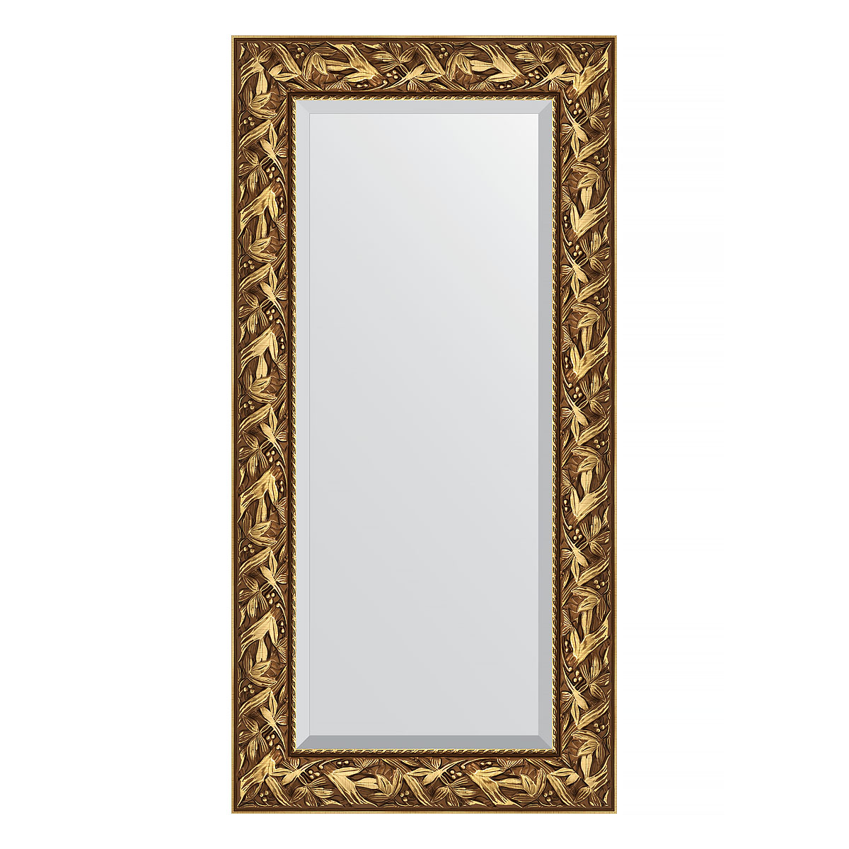 Зеркало настенное с фацетом EVOFORM в багетной раме Византия золото, 59х119 см, BY 3493