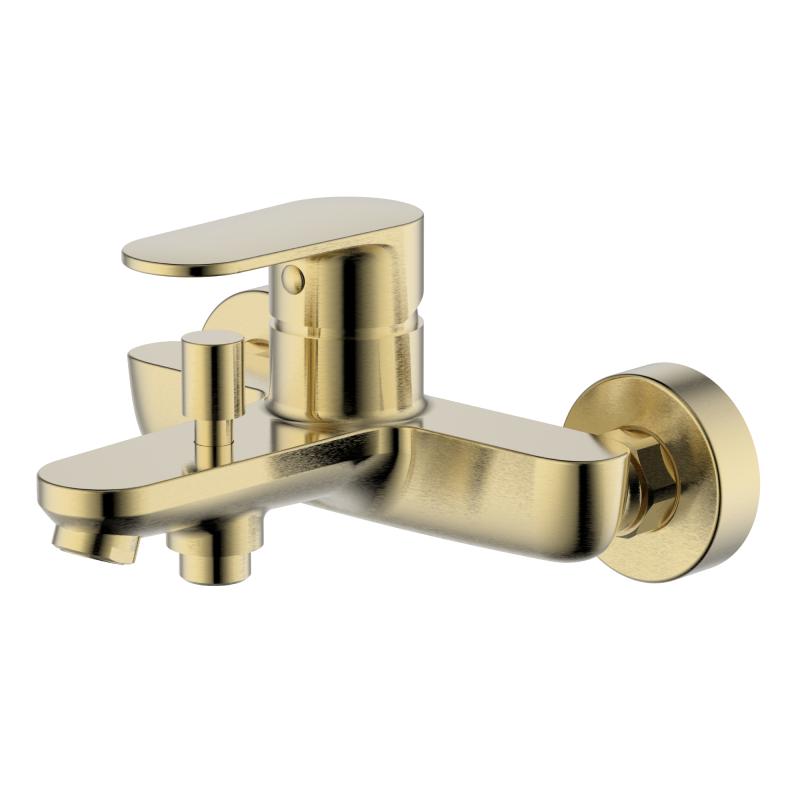 AQ1840BG НИКА смеситель для ванны, шлиф.золото Aquatek