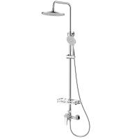 Смеситель Lemark Verba для душа с регулируемой высотой штанги и верхней душевой лейкой "Тропический дождь" (LM11460C) фото в интернет-магазине Русалия