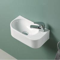 Раковина керамическая Vincea VBS-506R, 400*215*120, подвесная, цвет белый, правая фото в интернет-магазине Русалия