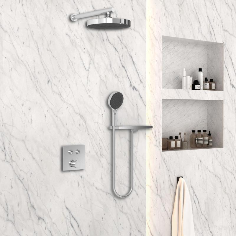 Душевой комплект VSFW-4I212RCH встраиваемый, двухрежимный, хром Vincea