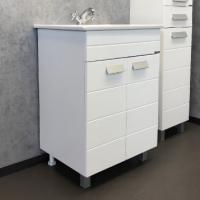 COMFORTY. Тумба-умывальник "Модена М-60" белая матовая  с раковиной "Quadro 60 " фото в интернет-магазине Русалия