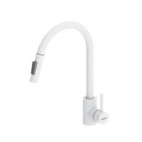 D3007533 Logic Кухонный смеситель  с вытягивающимся изливом, белый фото в интернет-магазине Русалия