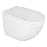 Унитаз подвесной безободковый AZ-0017-UQ3 Fora ТОРНАДО с сиденьем микролифт Azario фото в интернет-магазине Русалия