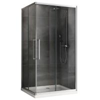 Душевой уголок ABBER Schwarzer Diamant AG02129H 90х120 прямоугольный, профиль хром, прозрачное стекло фото в интернет-магазине Русалия