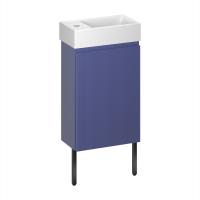 Тумба с раковиной WC Area 40 см матовый синий 221804006 Wellsee фото в интернет-магазине Русалия