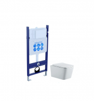 SET AQUATEK ЛИБРА N-14 (рама AQUATEK ECO Standard INS-0000014(без клавиши и крепежа)+унитаз ЛИБРА New AQ0530N-00 с тонким сиденьем soft-close фото в интернет-магазине Русалия