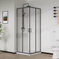 Душевой уголок City VSS-5CT8010CLGM, 1000*800, вороненая сталь, стекло прозрачное Vincea фото в интернет-магазине Русалия