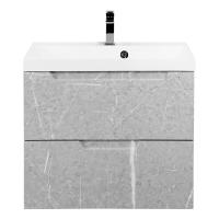 VITTORIA База под раковину подвесная с двумя выкатными ящиками, Toros Bianco, 700x450x570, VITTORIA-700-2C-SO-TB-P Belbagno фото в интернет-магазине Русалия