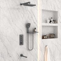 Душевой комплект VSFW-431T1RGM встраиваемый, термостатический, 3 режима, вороненая сталь Vincea фото в интернет-магазине Русалия