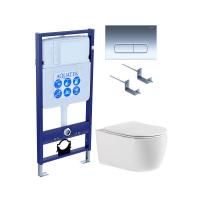 SET AQUATEK ЕВРОПА cmp016 (рама AQUATEK Standard INS-0000012, клавиша KDI-0000016, крепеж KKI-0000002+унитаз ЕВРОПА AQ1106-00 с тонким сиденьем sc) фото в интернет-магазине Русалия