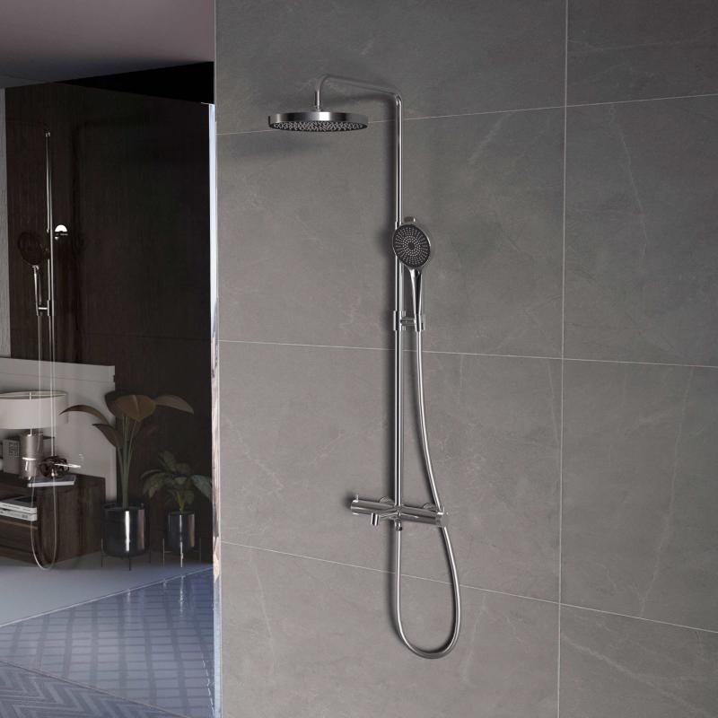 Душевая стойка Rim VSFS-2RM1CH с изливом, хром Vincea